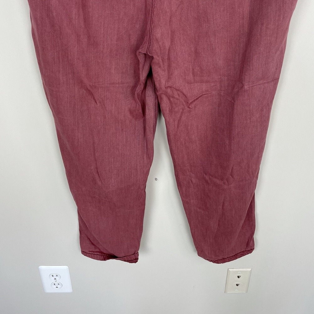 Anthropologie Pleated Front Skinny Pants Pink Slim Trousers Size 32 Petite - Picture 8 of 8
